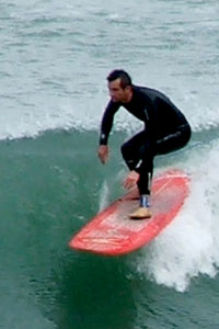 Surfer at Trevaunance Cove