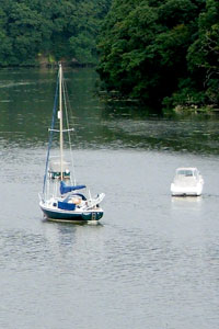 Boats on Truro River at Malpas