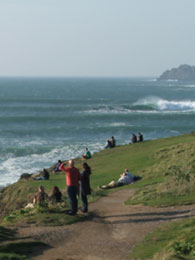 Giant surf at Polzeath