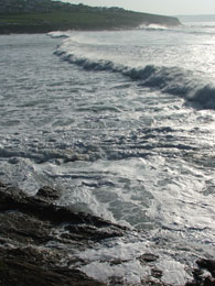 Giant surf at Polzeath