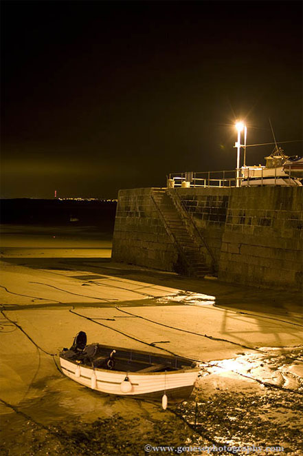 St. Ives Harbour at Night
