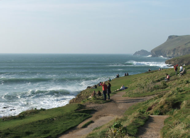 Giant surf at Polzeath