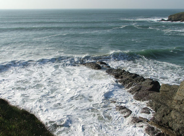 Giant surf at Polzeath