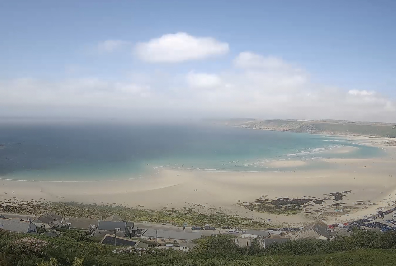 View across Sennen Cove and Whitesands Bay