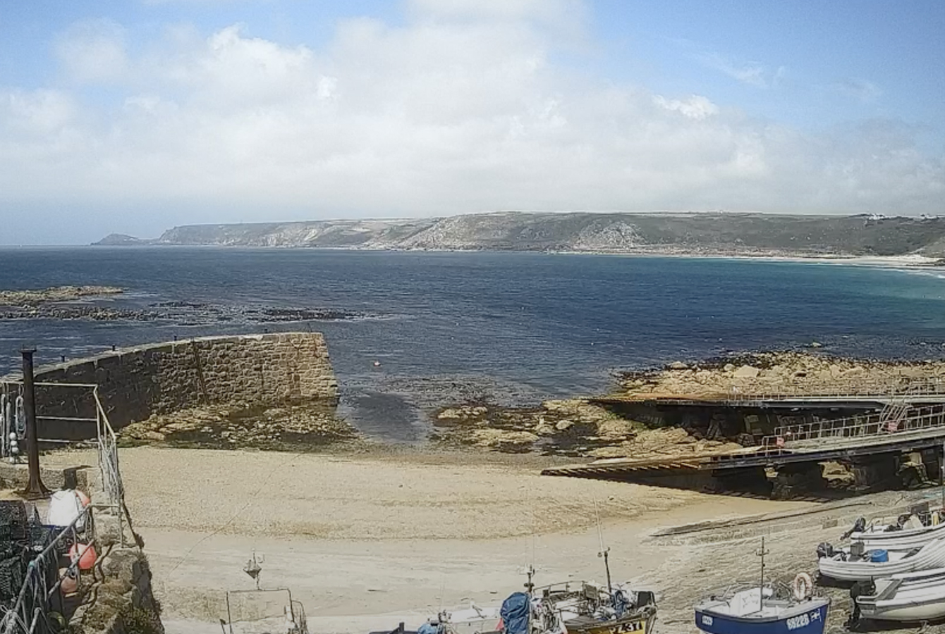 View across Sennen Cove Harbour